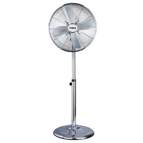 187 - 1 x Tower T637000 metal 3 speed pedestal fan 240v RRP £63