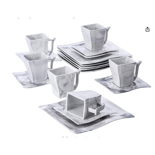 217 - A Malacasa Blance 18 piece coffee set RRP £39