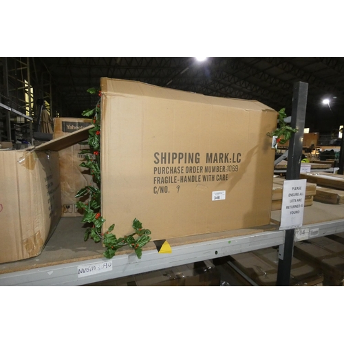 346 - 1 box containing 96 x artificial Holly 6ft garlands