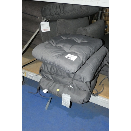 364 - 4 x Casabella grey seat pad cushions each approx 40 x 40cm