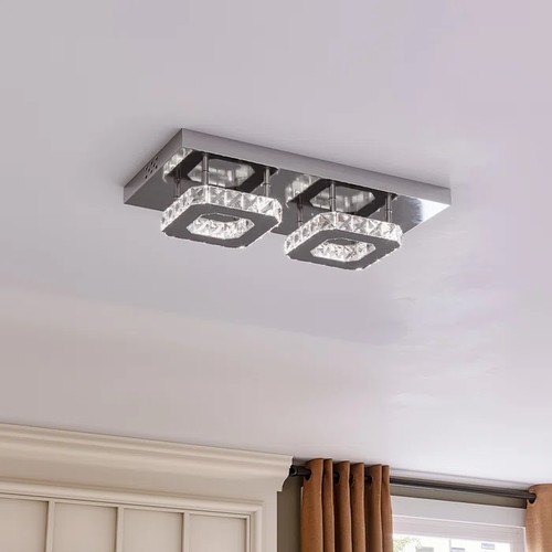 263 - 1 x Madisen glass LED flush mount light RRP £28