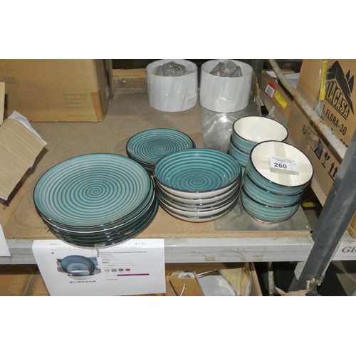 260 - A Kalig 23 piece handmade stoneware dinnerware set - Service for 6 RRP £79 (for 24 piece set) compri... 