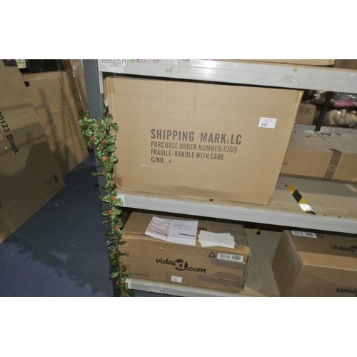 347 - 1 box containing 96 x artificial Holly 6ft garlands