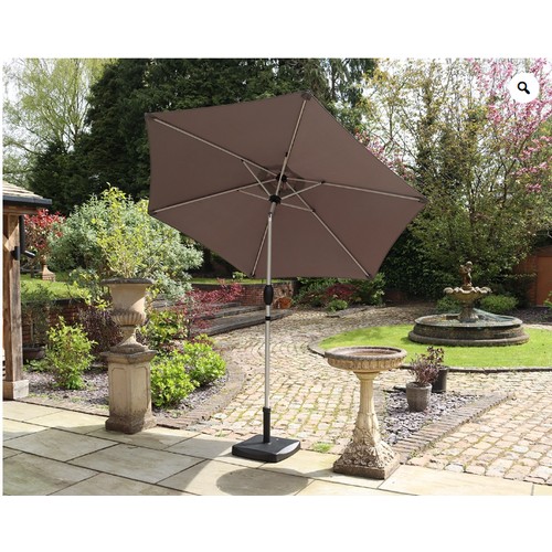 378 - 1 x Royalcraft grey 2.5m crank and tilt parasol RRP £64. Please note that no base is included