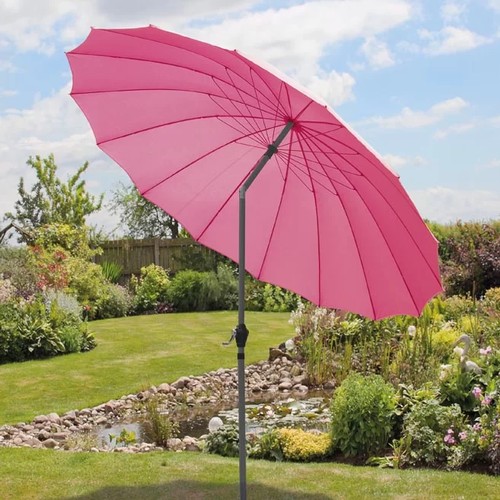 382 - 1 x Shanghai 270cm tilt market parasol RRP £70. Please note that no base is included