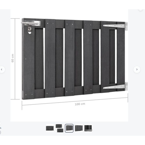 385 - 1 x Vida XL WPC garden gate approx 100 x 60cm when built RRP £77