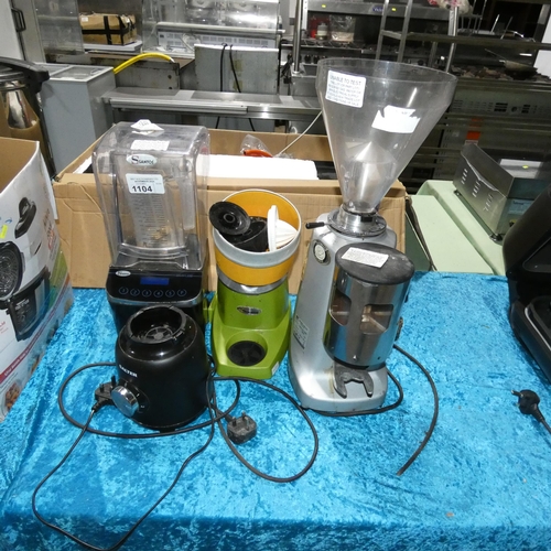 1104 - A quantity of various catering related items including a Santos blender, a Santos juicer, A commerci... 