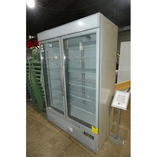 1224 - A tall commercial double door display fridge by Capital Cooling type Atom2DF - trade