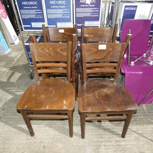 1247 - 6 x wooden dinning chairs