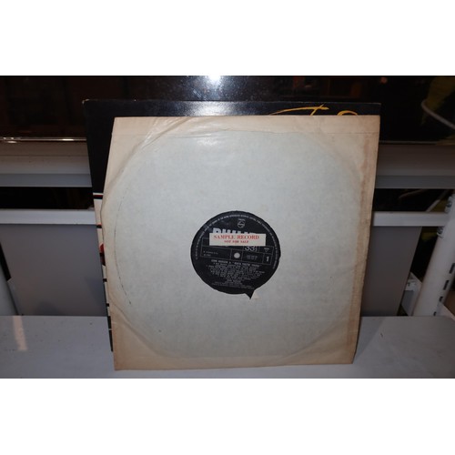 2463 - 10 x various 33rpm records, stickered sample records or demonstration copy