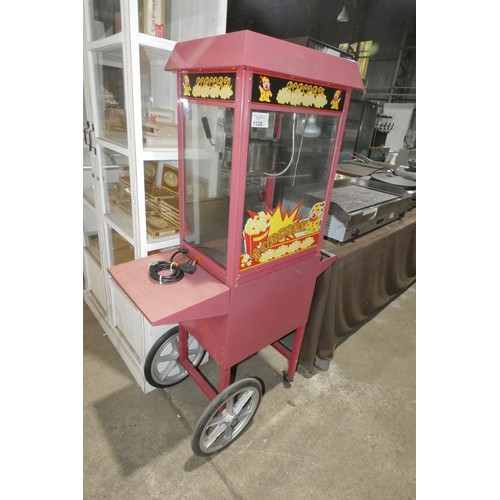 1120 - A mobile popcorn making machine/trolley - tested Working - trade