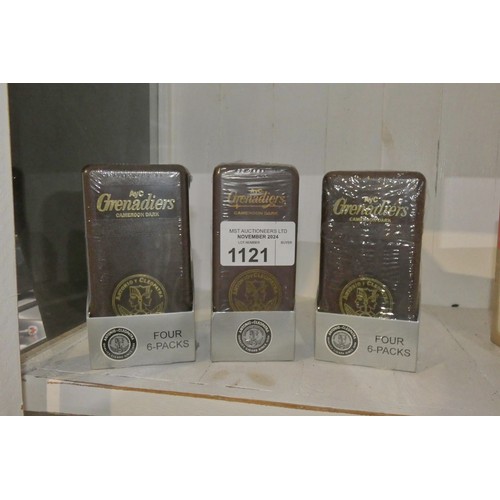 1121 - 12 packs of 4 AYC Grenadiers Cameroon dark cigars