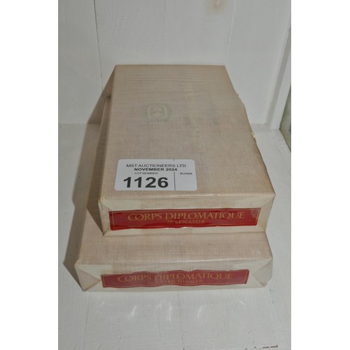 1126 - 2 boxes containing 25 cigars each, Corps Diplomatique - Senator & After Dinner, unopened