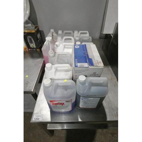 1267 - A quantity of various cleaning fluids, some unused