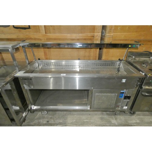 1288 - A commercial stainless steel mobile refrigerated serving counter by Moffat type VCRW5 240V - trade