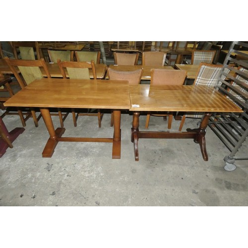 1299 - 2 x wooden restaurant/pub type tables