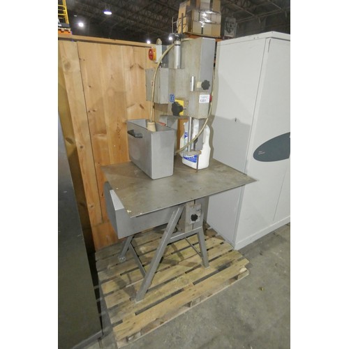 1351 - A commercial stainless steel catering type band saw by AEW Engineering type 350 - 3-phase - trade