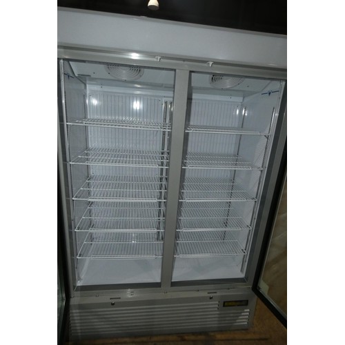 1224 - A tall commercial double door display fridge by Capital Cooling type Atom2DF - trade