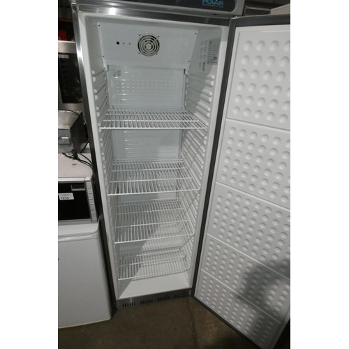 1234 - A commercial stainless steel tall slimline fridge by Polar type CD082 approx 60x60x186cm - trade, Te... 