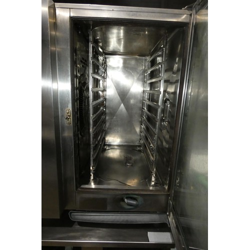 1238 - A commercial stainless steel 10 Grid Combi oven by Rational type Combimaster plus, 3-phase - trade