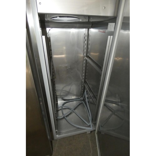 1007 - A large commercial stainless steel 2 door catering fridge by Matricola type SA-TN-140 - please note ... 