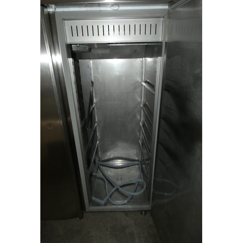 1006 - A large commercial stainless steel 2 door catering fridge by Matricola type SPA-TN-140 - please note... 