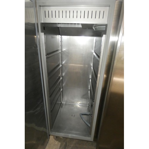 1006 - A large commercial stainless steel 2 door catering fridge by Matricola type SPA-TN-140 - please note... 