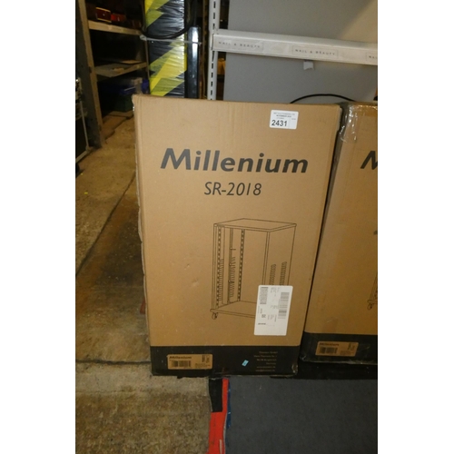 2431 - A mobile rack mount unit by Thomann type Millenium SR-2018 - Boxed unopened