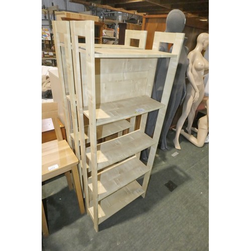 2172 - 2 x shelf units each approx 62 x 24 x 165cm high