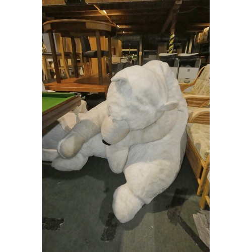 2196 - A very large soft polar bear by Ovale (handmade in Italy) approx 2m long