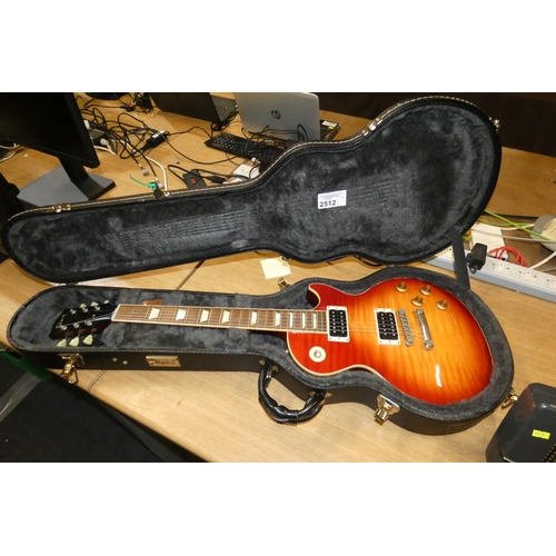 2512 - An Electric 6 string guitar by Gibson - Les Paul standard model - made in the USA, Serial number = 0... 