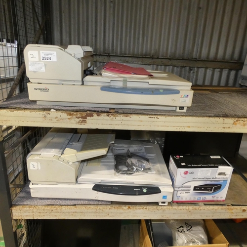 2524 - 2 x commercial office A3 scanners by Panasonic type KV-S7075c & Panasonic type Workio S7065c a 22inc... 