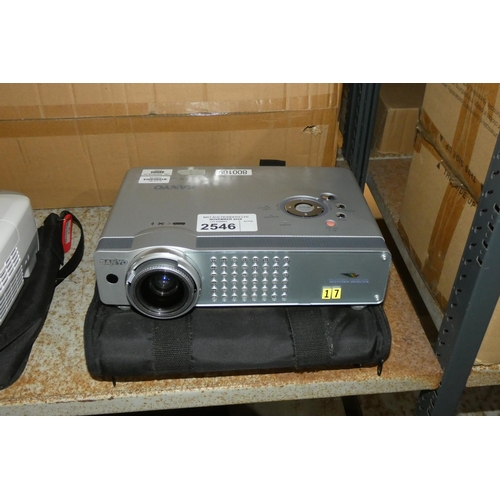 2546 - An AV projector by Sanyo type PLC-XU51, comes with soft carry case - trade