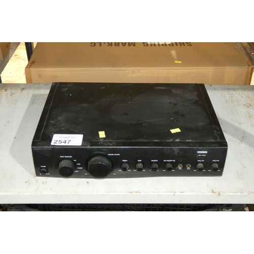 2547 - An audio separate integrated amplifier by Vision type AV-1301, unit only - trade