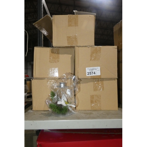 2574 - 6 boxes each containing 10 Christmas candle holders