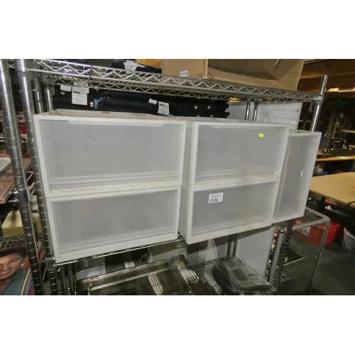 2326 - 5 x plastic storage drawers each approx 44 x 55 x 23cm high - These drawers are modular and will sta... 