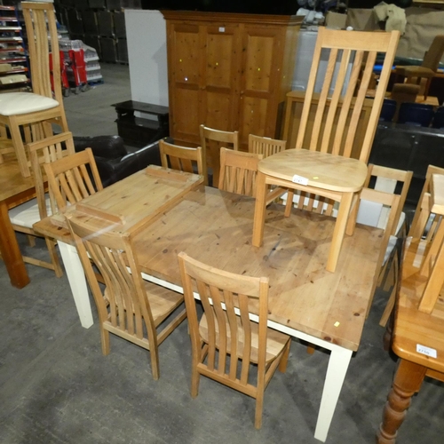 2747 - 6 x wooden high back dining chairs