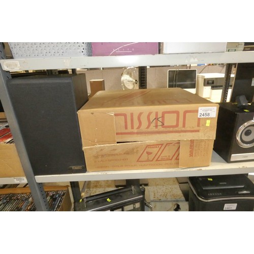 2458 - A pair of Mission speakers type 761 with box