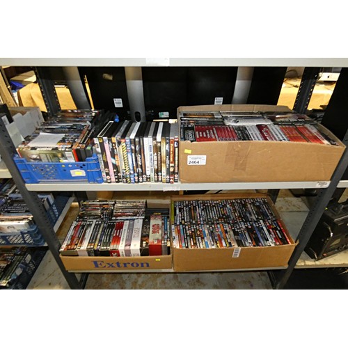 2464 - A quantity of various DVD box sets and films, contents of 2 shelves