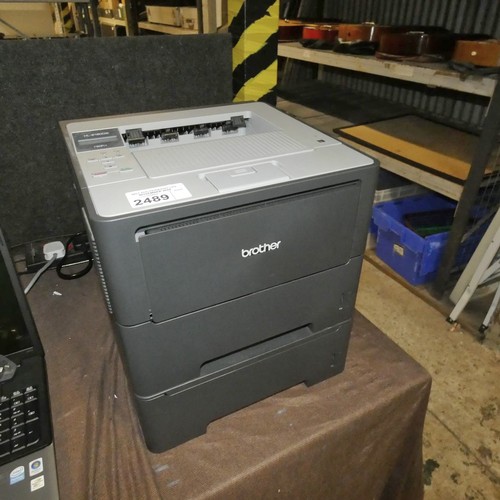 2489 - A WiFi office printer by Brother type HL-6180DW with extra paper tray, has paper jam - trade