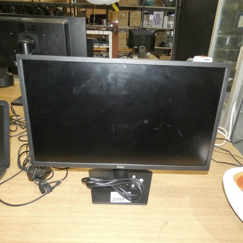 2499 - A Dell 24 inch slim bezel computer monitor type SE2422Hx with power cable, tested working - trade