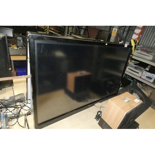 2527 - A large 60 inch flat touch screen LCD monitor by Sharp, features 3X HDMI type PN-60TB3 - working whe... 