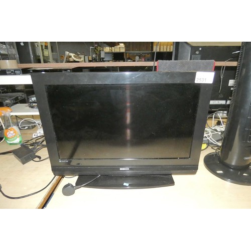 2531 - WITHDRAWN 26 inch flat screen TV by Beko type 26WLZ530HID, comes with stand but no remote control - ... 