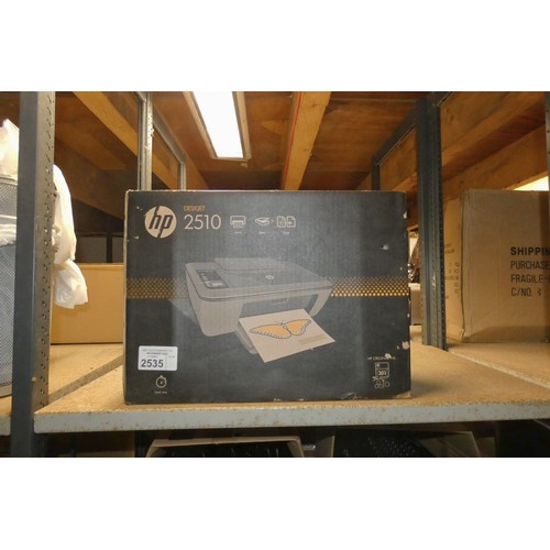 2535 - A boxed unused office multifunction printer by HP type Deskjet 2510, takes 301 ink - trade