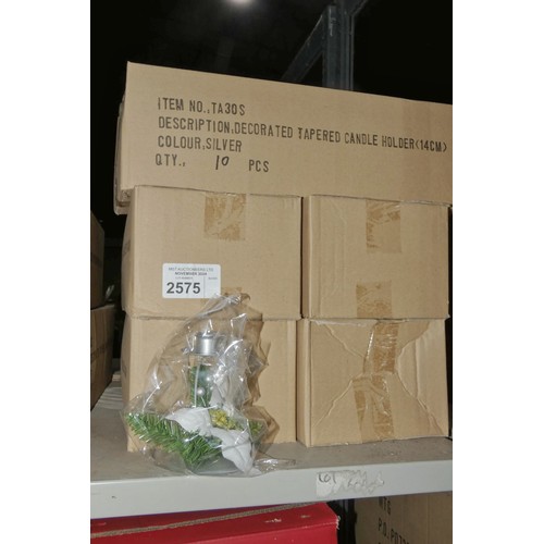 2575 - 6 boxes each containing 10 Christmas candle holders