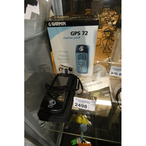 2498 - A Garmin GPS 72 marine pack, 12 channel GPS receiver with WAAS boxed - trade