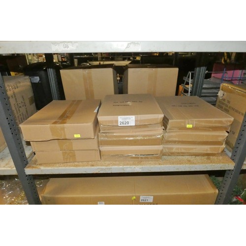 2620 - 9 x large various Christmas decorations boxed, including tree top stars and hanging decorations