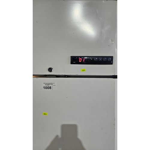 1008 - A commercial stainless steel single door white fridge by Borolabs type Labcold RAFR21041 - trade, Si... 