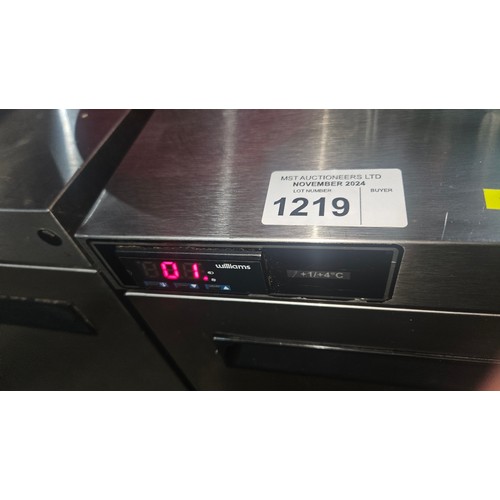 1219 - A commercial stainless steel under counter fridge by Williams type HA135SA - trade, Tested Working