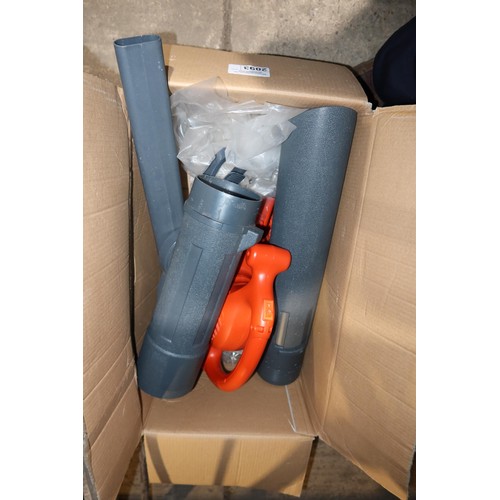 2093 - 1 x Black & Decker Lawnraker 240v (please note that part of the handle is missing) and 1 x Flymo Twi... 